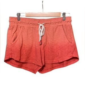 SOUTHERN TIDE OMBRE COTTON CASUAL DRAWSTRING SHORTS Rogue Red/Coral Style 9540